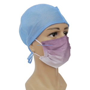 Máscara facial de tecido não tecido colorido da moda Máscara facial médica mais barata 3 camadas com caixa